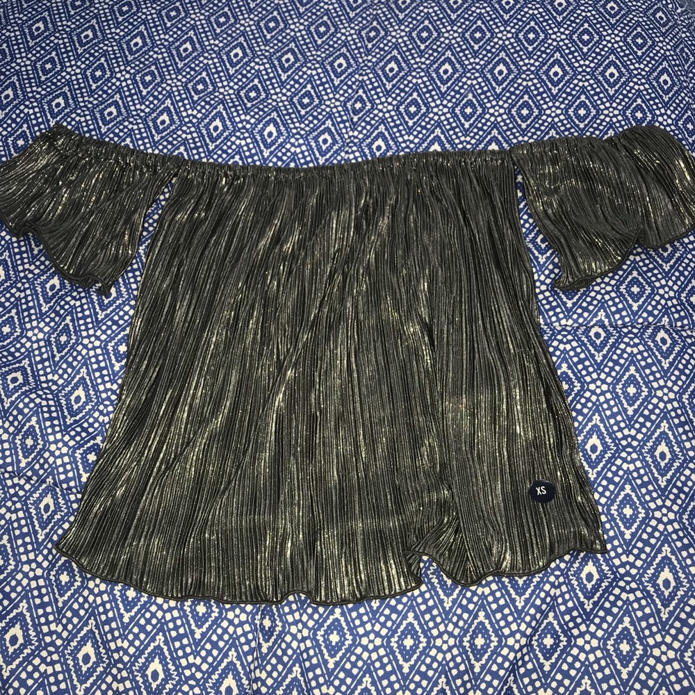 Hollister Off-the-Shoulder Shimmer Top